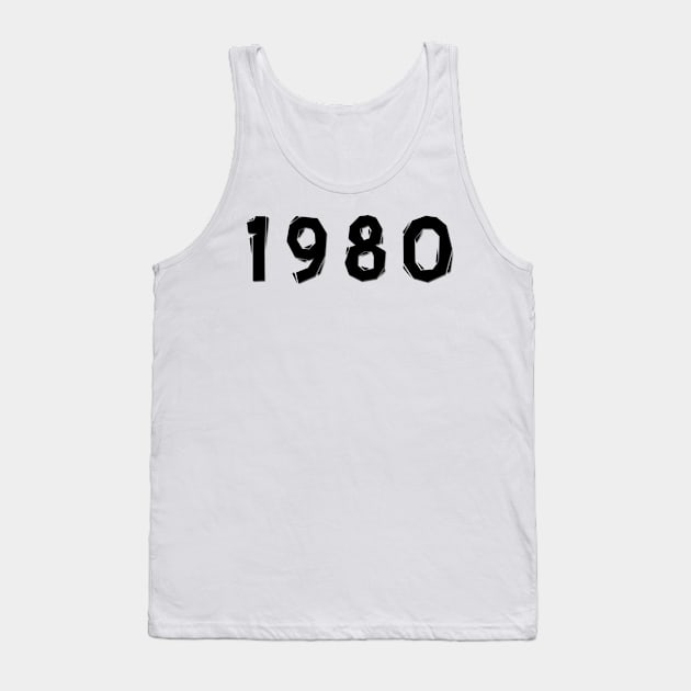 1980 year | simple black Tank Top by Pavlushkaaa
